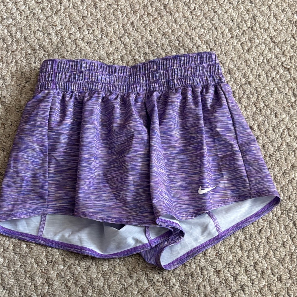 Nike Women's Heathered Purple Athletic Shorts